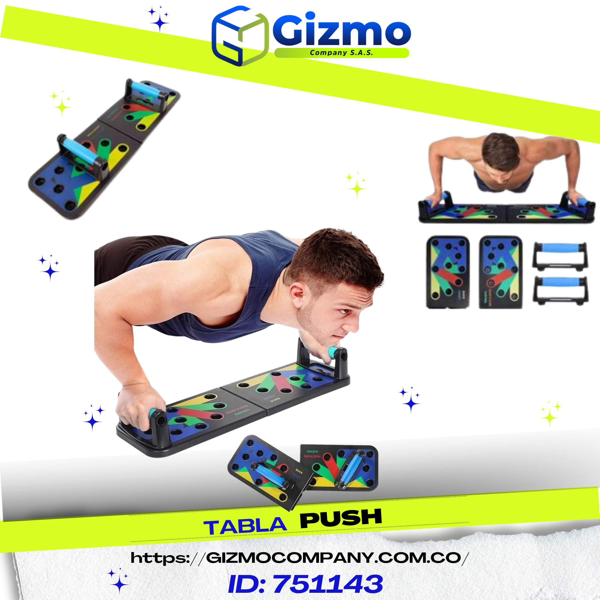 Miniatura 2 de Tabla Push Up De Ejercicio Flexiones